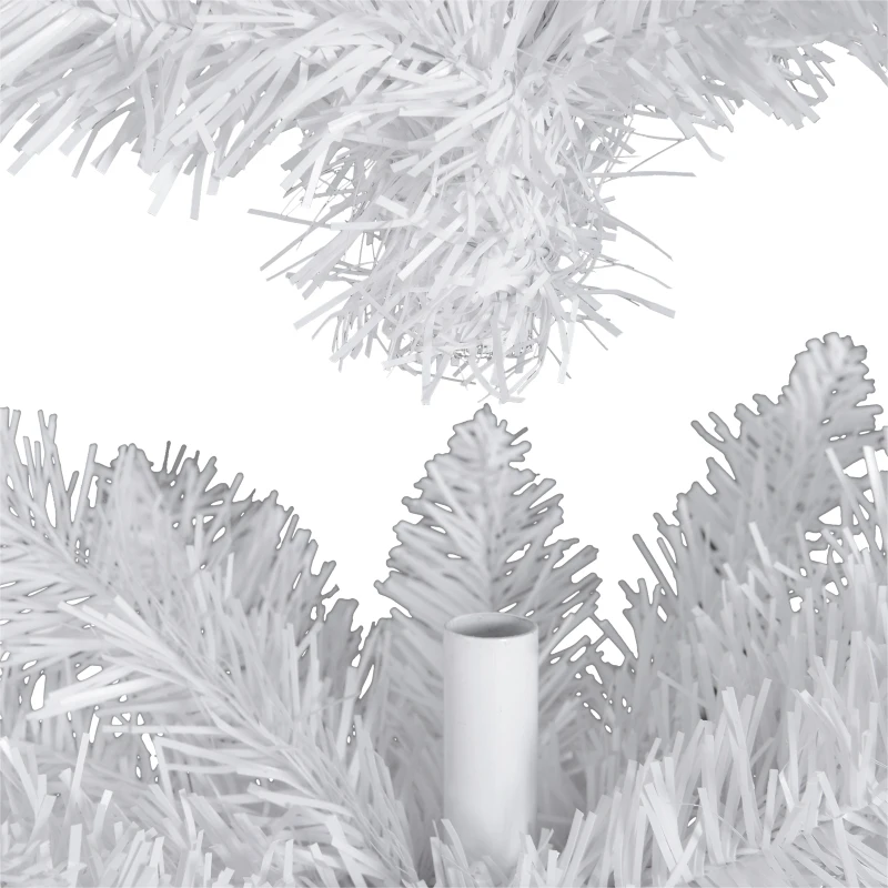 HOMCOM kerstboom dennenboom met kunststof standaard 390 takpunten wit Ø 55 x 180 h cm