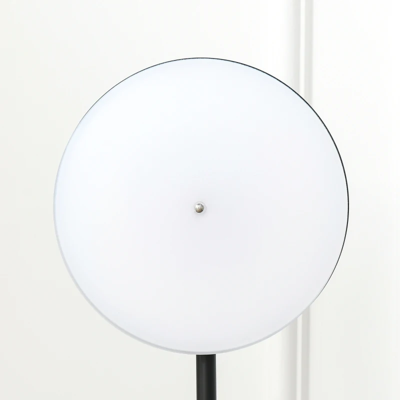 HOMCOM vloerlamp met LED 90 graden verstelbaar afneembare lichtmast lamp metaal acryl zwart Ø28 x 171,5 cm