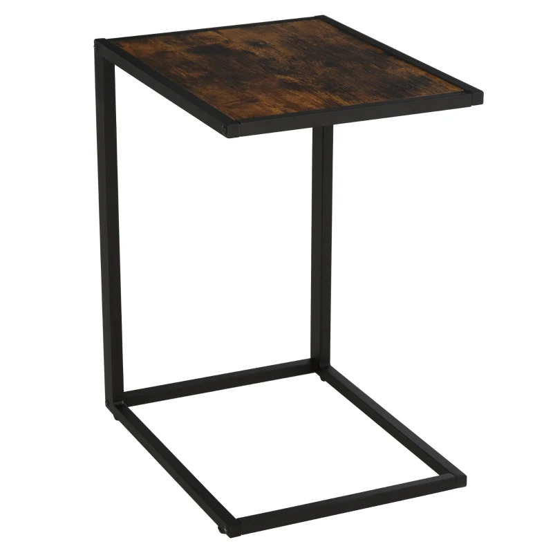 HOMCOM bijzettafel in C-vorm koffietafel salontafel statafel metalen tafel | Netherlands