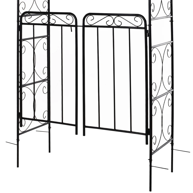 Pergola łukowa kratka brama ogród odporna na warunki atmosferyczne wys. 215 cm metal