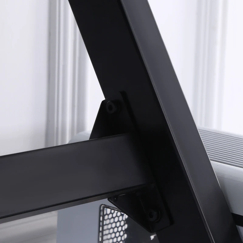 HOMCOM Small Gaming Desk, 1.2m Z-Shaped Racing Style Home Office Computer Table with 2 Cable Managements Black