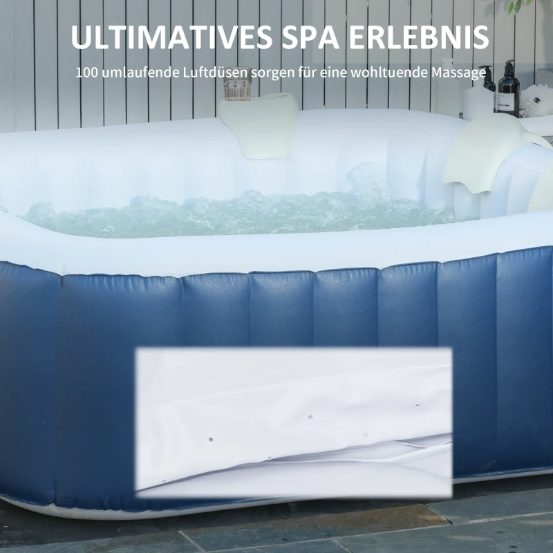 Wanna z hydromasażem dla 2-4 osób nadmuchiwana funkcja podgrzewania Jacuzzi SPA 910 l z pokrywą