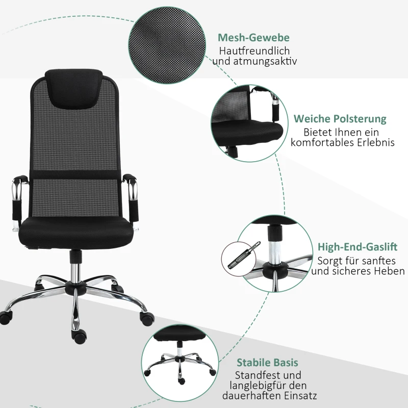 Krzesło biurowe z funkcją kołysania regulacja wysokości pięcioramienne nogi nylon stal siatka