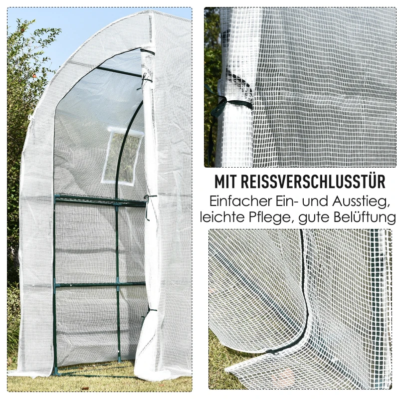 Cieplarnia szklarnia z 2 drzwi rozsadnik roślin ochrona UV stal PE