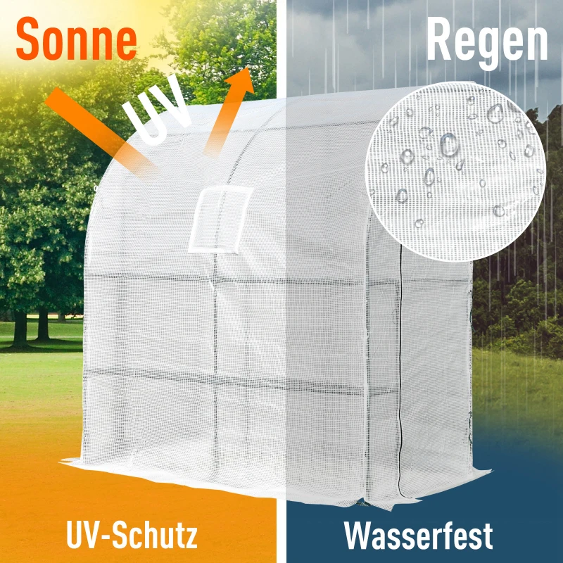 Cieplarnia szklarnia z 2 drzwi rozsadnik roślin ochrona UV stal PE