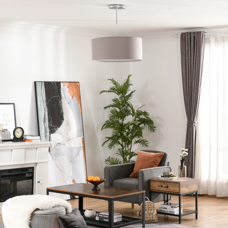 Lampa wisząca LED lampa sufitowa oświetlenie sufitowe eleganckie salon stal jasnoszary