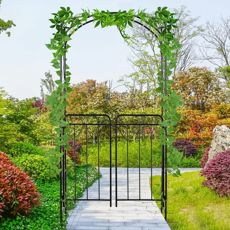 Pergola łukowa kratka brama ogród odporna na warunki atmosferyczne wys. 215 cm metal
