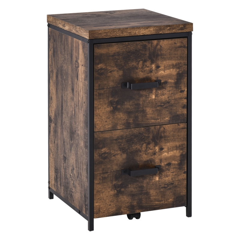 Vinsetto Vertical Office Filing Cabinet w/ 2 Drawer, Hanging A4 File Folder Organizer