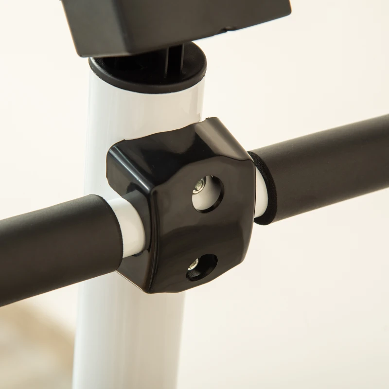 HOMCOM Twister Stepper, Step Machine Aerobic Exercise Workout Machine with Adjustable Resistance, LCD Screen & Handlebars, White