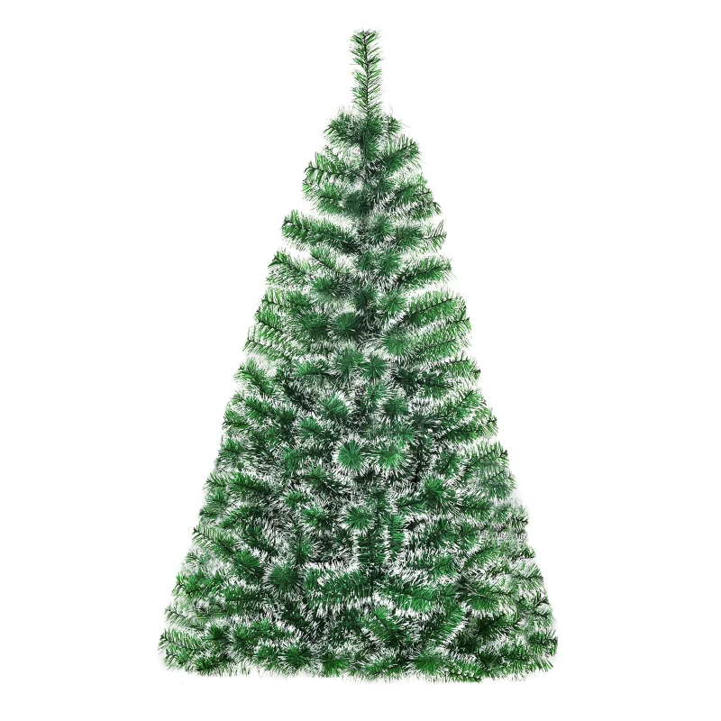 HOMCOM Artificial Christmas Tree Indoor Christmas Tree Artificial Decoration Xmas Gift with Metal Stand 416 Tips 1.5M - Green