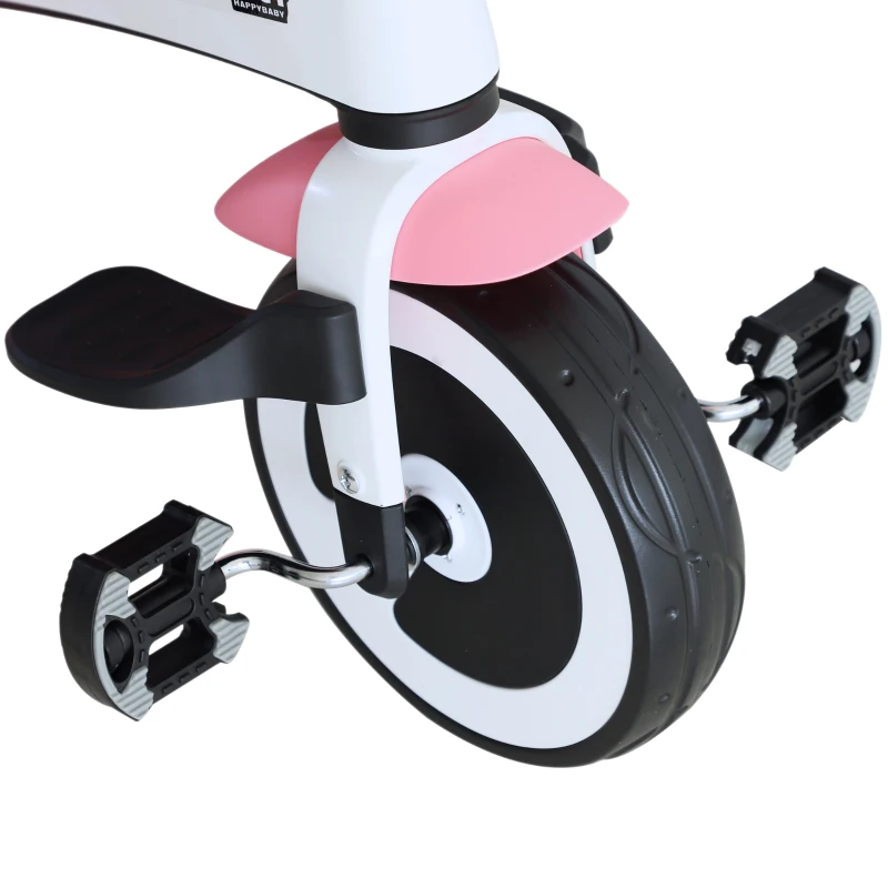 HOMCOM Baby Tricycle Children's Trike 4 In 1 Stroller Canopy 3 Wheels