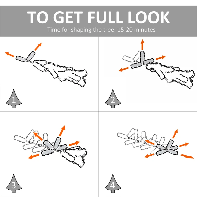 HOMCOM Artificial Christmas Tree Indoor Christmas Tree Artificial Decoration Xmas Gift with Metal Stand 416 Tips 1.5M - Green