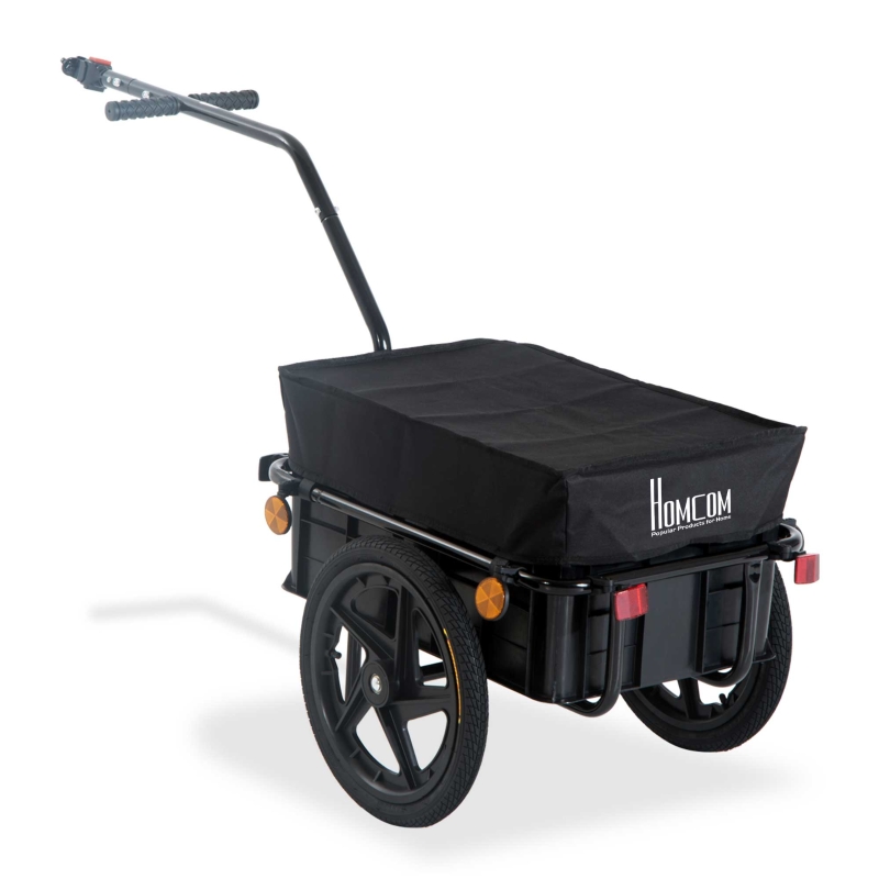 HOMCOM Cargo Trailer Bike W/Carrier Utility Luggage