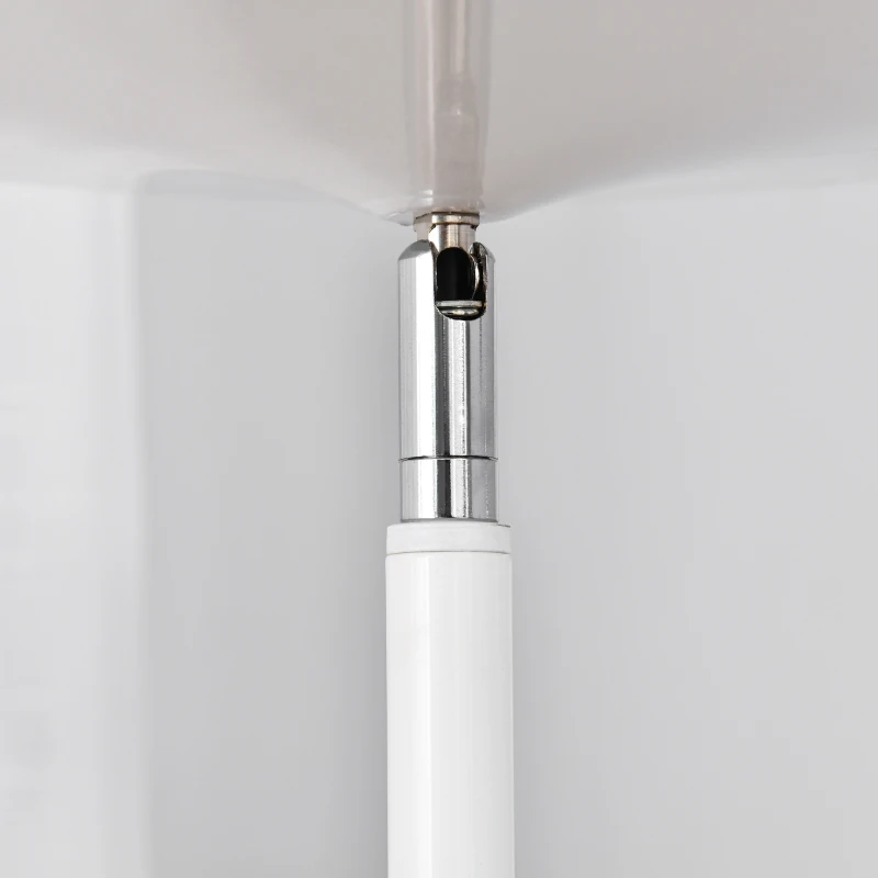 HOMCOM Lámpara de Pie LED 18 W/1800 lm con 3 Color Temperatura Cabezal Giratorio y Base de Metal Lámpara de Lectura Moderna para Salón Dormitorio Ø28x171,5 cm Blanco