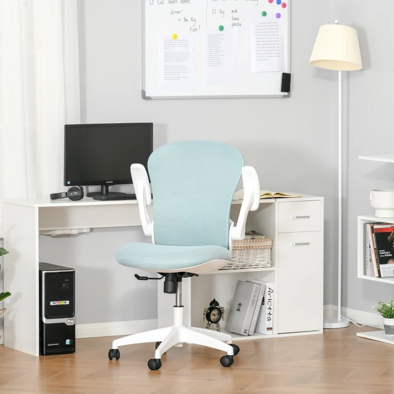 Vinsetto Mesh Home Office Chair w/ Flip-Up Arm Blue