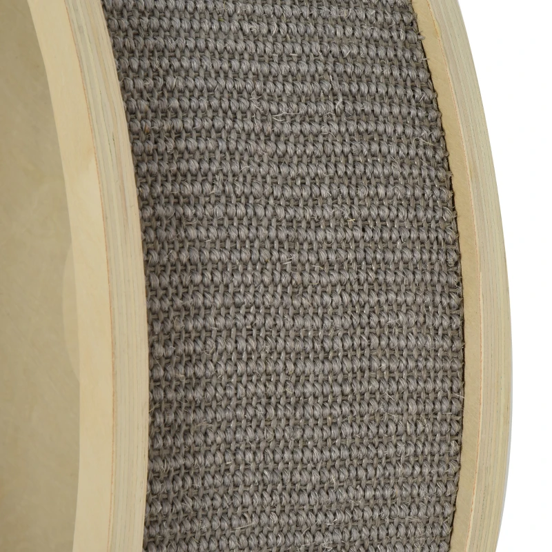 PawHut Cat Tree with Carpet Runway Wooden Sisal-Covered Cat Tower Condo Playground Furniture for Kittens Pets Activity Tree Natural Grey