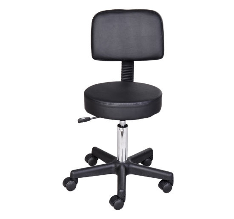 HOMCOM Massage Beauty Salon Spa Chair Stool Swivel Gas Lift Manicure Tattoo Stools Chair Black