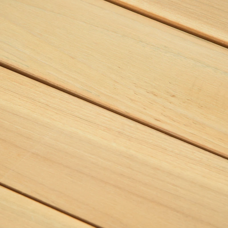 Outsunny Kid Wooden Sand Pit Children Outdoor Square Sandbox with 2 Side Buckets Bench Seat for Garden Backyard 123 x 121 x 17.5cm