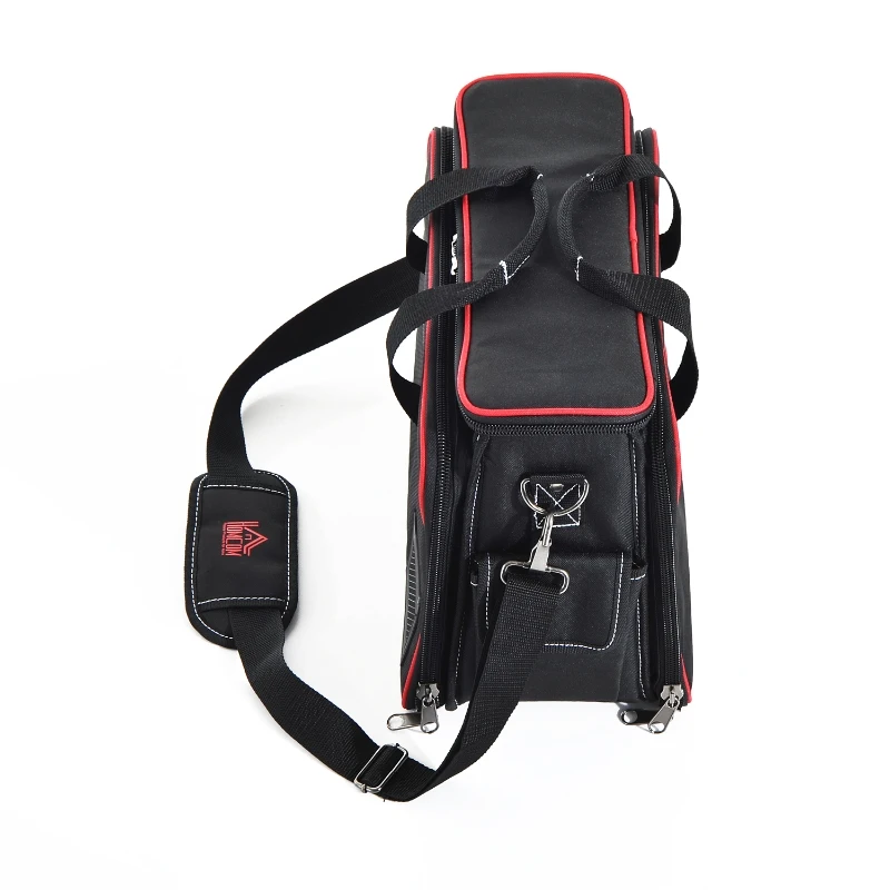 HOMCOM Heavy Duty Tool Bag Electrician bags Organizer Mechanic Storage Black