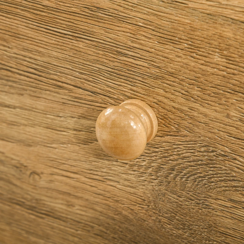 HOMCOM Coffee Table for Living Room, Office, Study Room, Reception Room, w/ 4 Storage Drawers, Sofa Table, Graceful Functional Table, Natural Wood