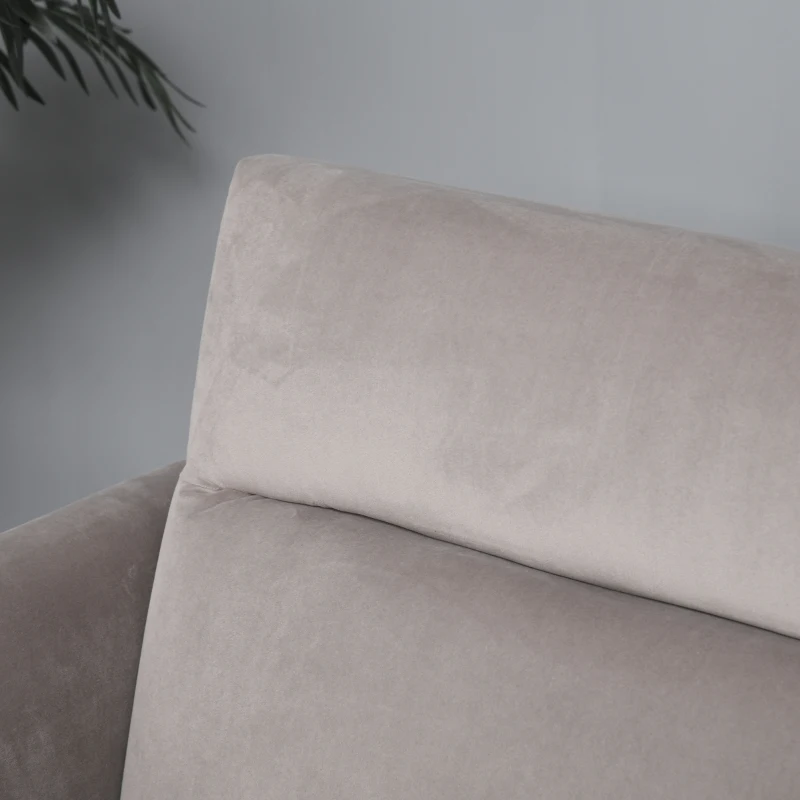 HOMCOM Nordic Convertible Sofa Bed Fabric Upholstered Sleeper Lounge Futon with Wood Legs