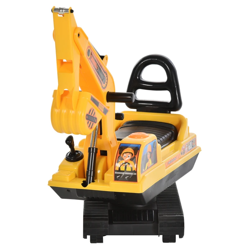HOMCOM Ride On Excavator Toy Tractors Digger Movable Walker Construction Truck 3 Years