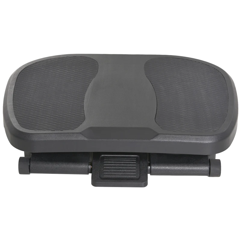 HOMCOM Footrest Adjustable Height & Angle  0-30 Degree for Better Posture at Office Black