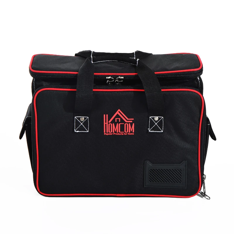 HOMCOM Heavy Duty Tool Bag Electrician bags Organizer Mechanic Storage Black
