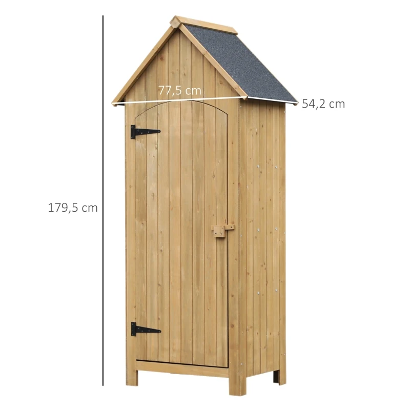 Outsunny Garden Storage Shed Backyard Tool Cabinet Tool Organizer with Asphalt Roof