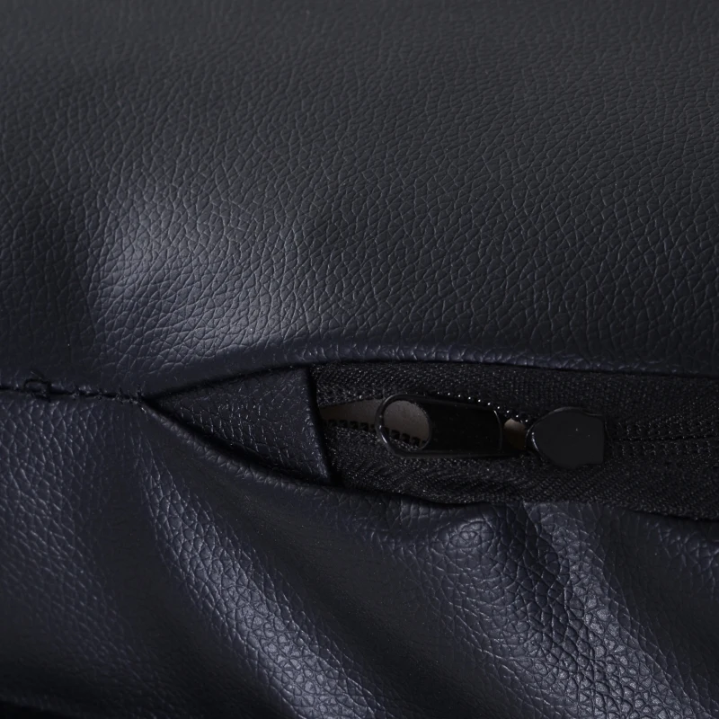 HOMCOM Foldable Padded Sofa with Adjustable Backrest Thick Seat Cushion Lazy Lounge Cream Black