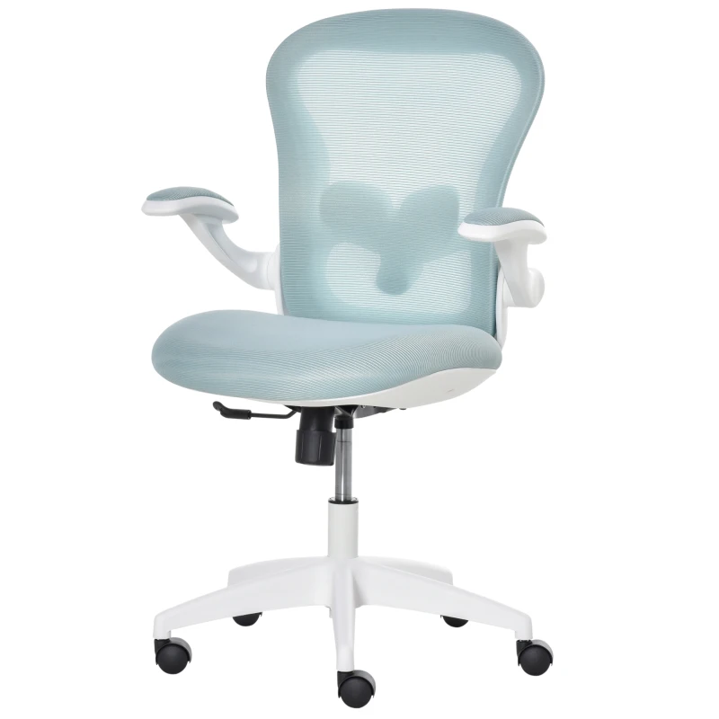 Vinsetto Mesh Home Office Chair w/ Flip-Up Arm Blue