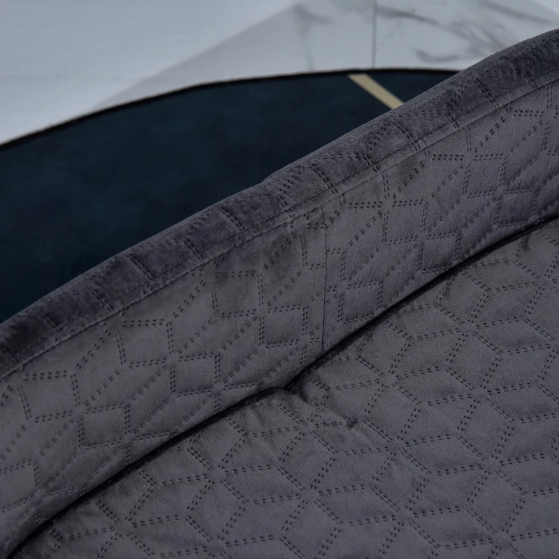 PawHut Pet Sofa Dog Bed Couch Cat Kitten Sponge Removable Cushion Lounge Metal Stand Elegant Bed Seat Furniture Grey 63.5 x 43 x 24.5 cm