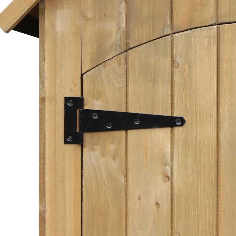 Outsunny Garden Storage Shed Backyard Tool Cabinet Tool Organizer with Asphalt Roof