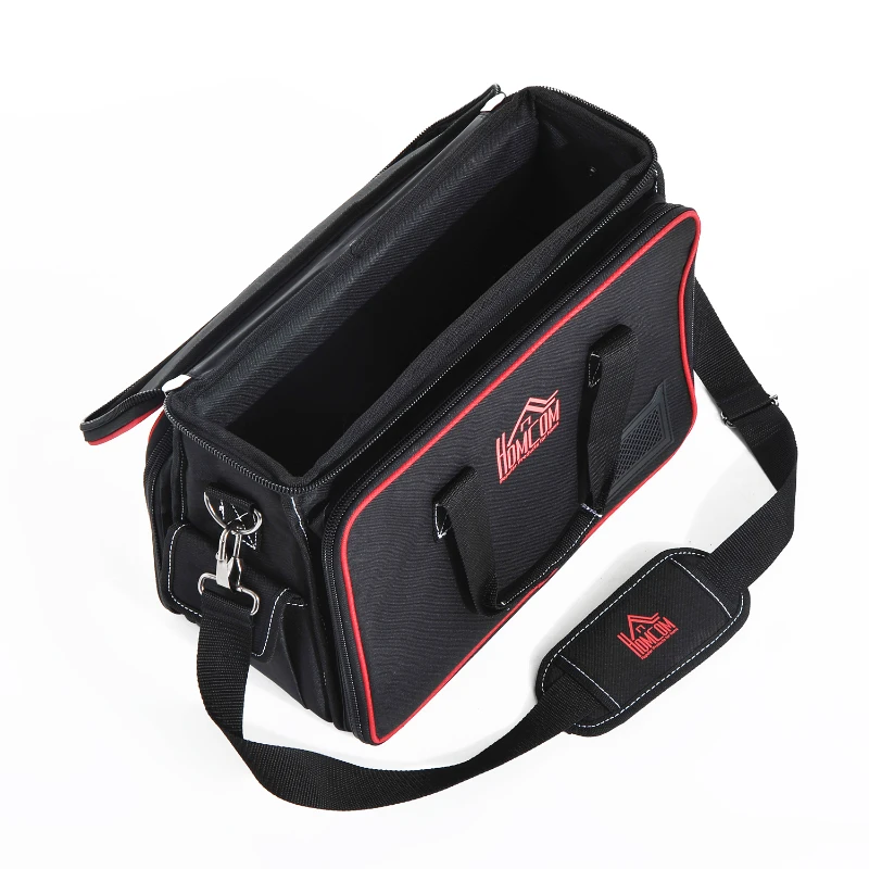 HOMCOM Heavy Duty Tool Bag Electrician bags Organizer Mechanic Storage Black