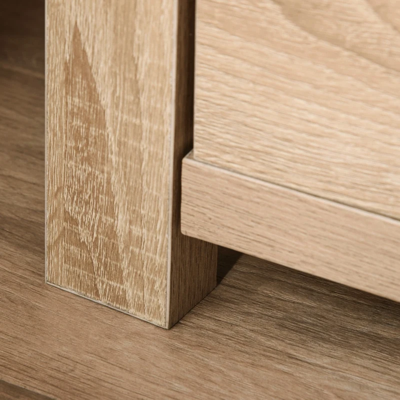 HOMCOM Modern Style Bedside Table Nightstand Side Table with 2 Drawers for Bedroom Living Room