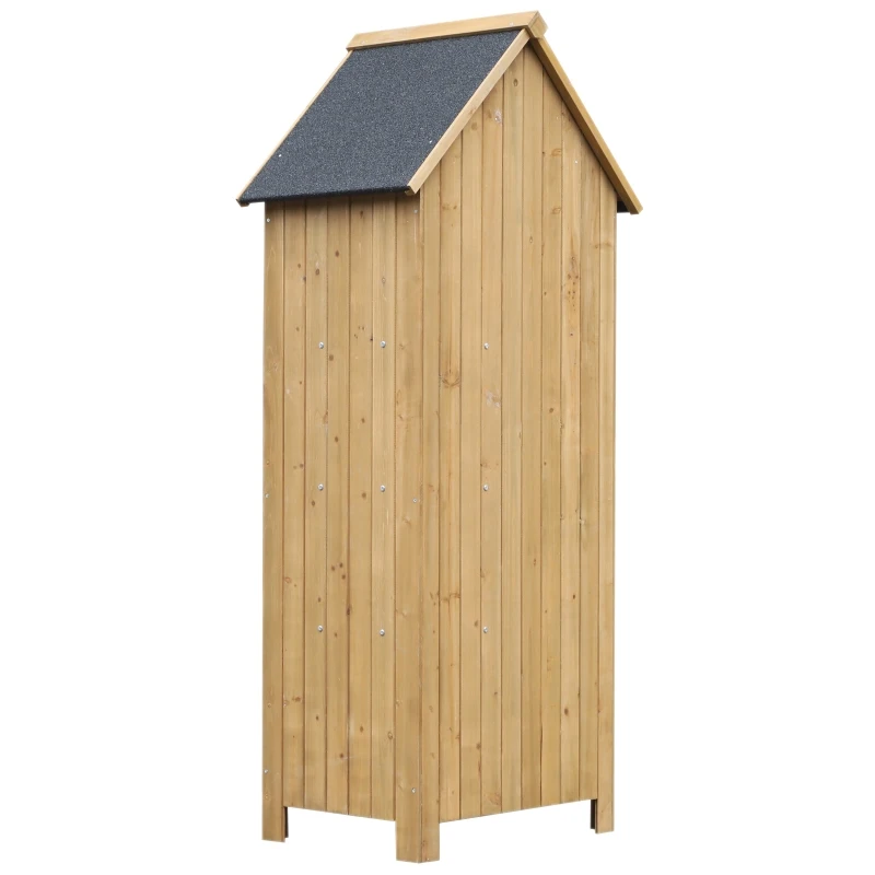 Outsunny Garden Storage Shed Backyard Tool Cabinet Tool Organizer with Asphalt Roof
