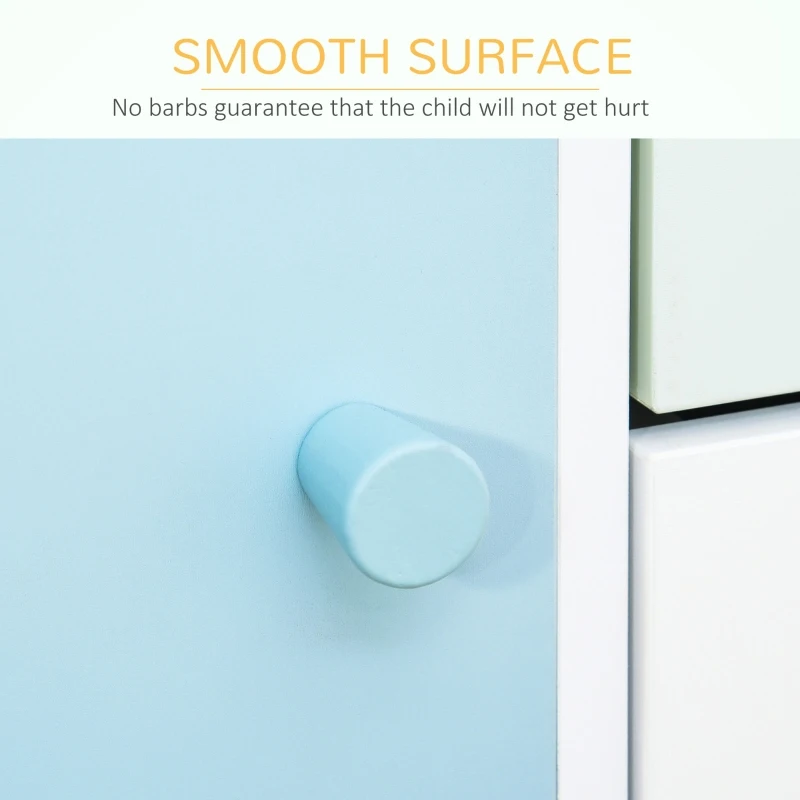 HOMCOM Kids Bookcase Multi-Shelf Modern Freestanding Cabinet of Drawer Book Magazine Organizer Study Bedroom 80 x 30 x 85cm Blue