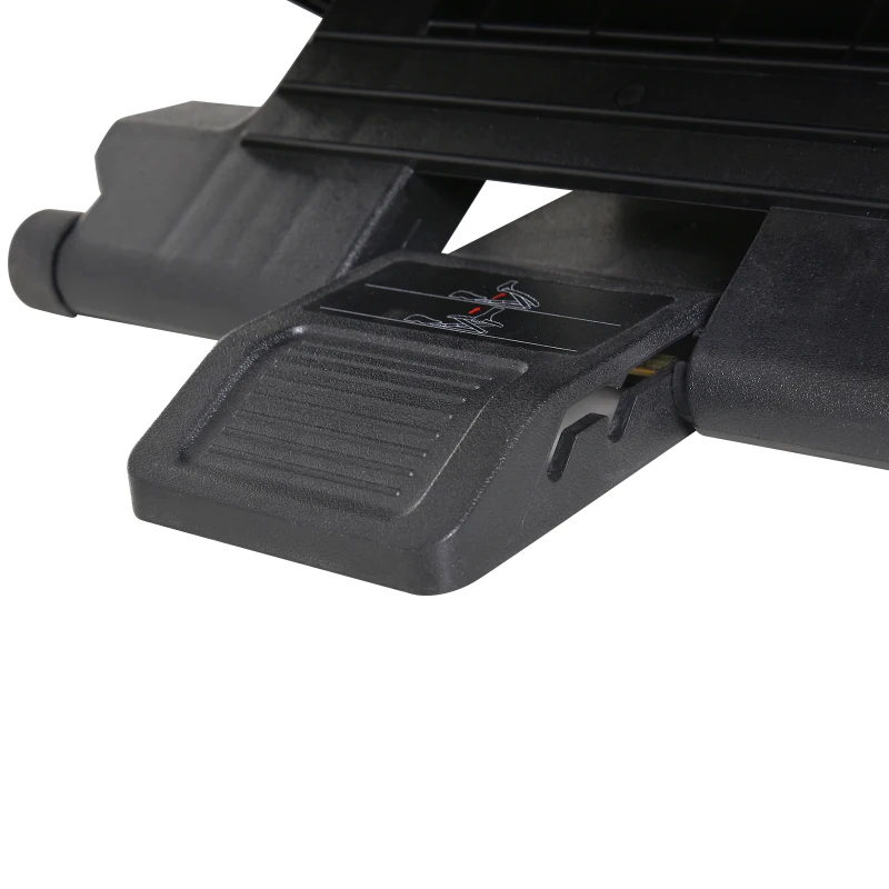 HOMCOM Footrest Adjustable Height & Angle  0-30 Degree for Better Posture at Office Black
