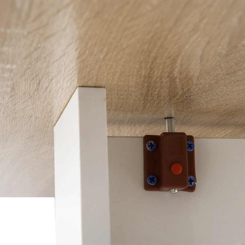 HOMCOM Particle Board Wooden Folding Dining Table Writing Computer Desk PC Workstation Space Saving Home Office Oak & White