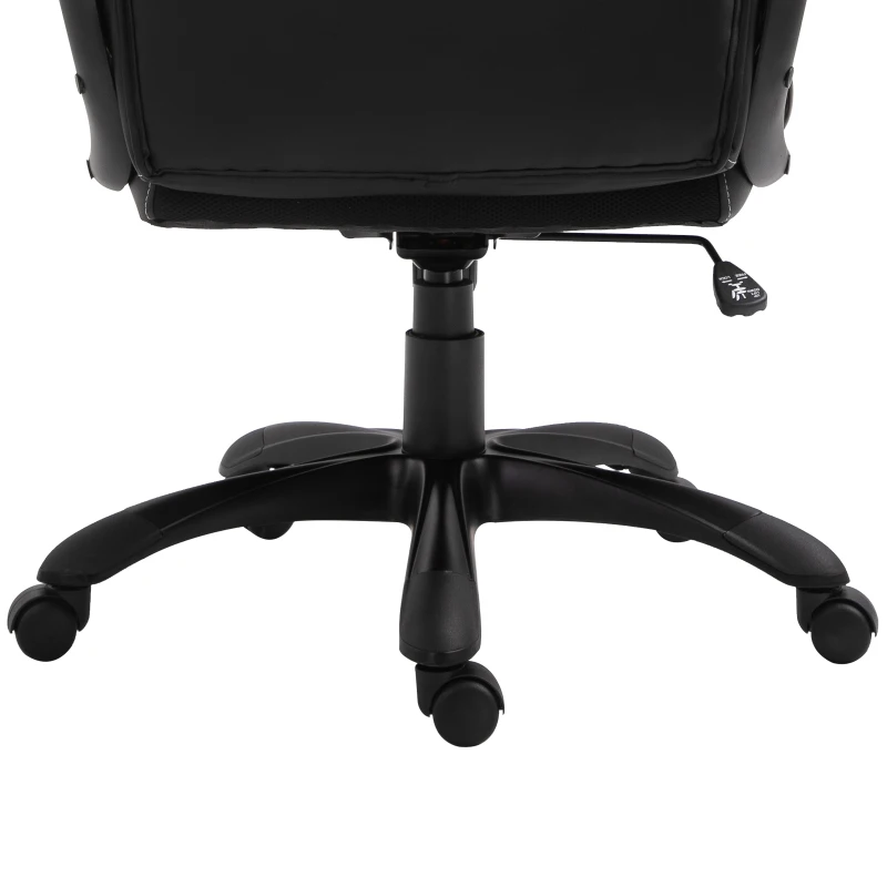 Vinsetto Ergonomic Executive Office Chair PU Leather Black and White