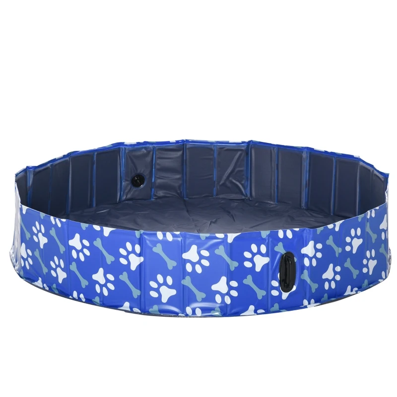 PawHut Dog Bathing Tub Pet Collapsible Swimming Pool Folding Pool Dog Cat Puppy Washer Indoor/Outdoor 63" x 12" XL Sized