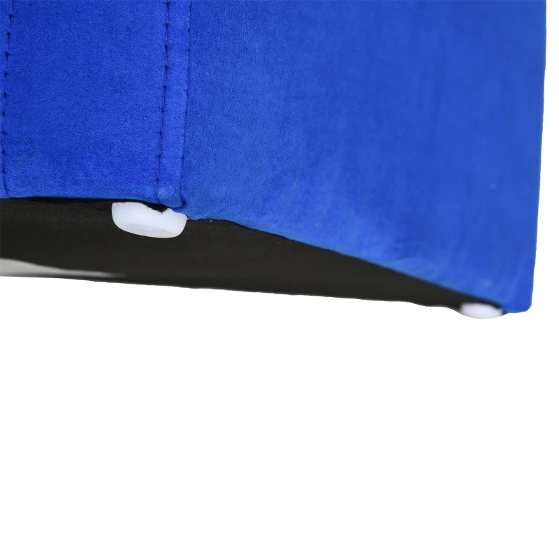 HOMCOM 2 In 1 Kids Children Sofa Chair Bed Folding Couch Soft Flannel Foam Toddler Furniture for Playroom Bedroom Living Room Blue