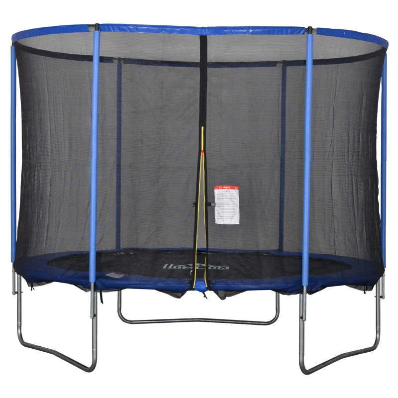 HOMCOM 305cm Trampoline for Kids and Adult with Safety Enclosure Net Spring Pad Waterproof Jump Mat for Outdoor Indoor Use