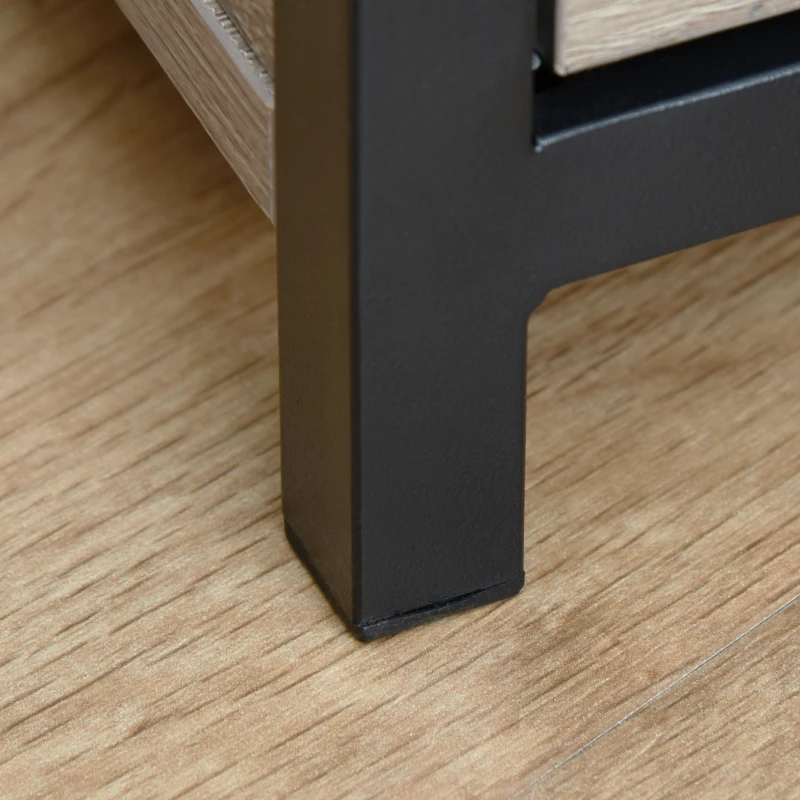 PawHut Wooden Cat House Kitty Shelter Bed with Cushion Cat litter box End Table Hideaway Cabinet with Storage Grey 48 cm x 40 cm x 64.5 cm