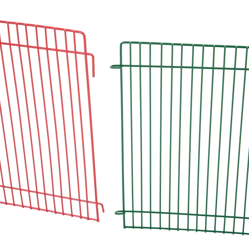 PawHut Foldable Metal Small Animal Playpen Octagon Mice Crate Kennel