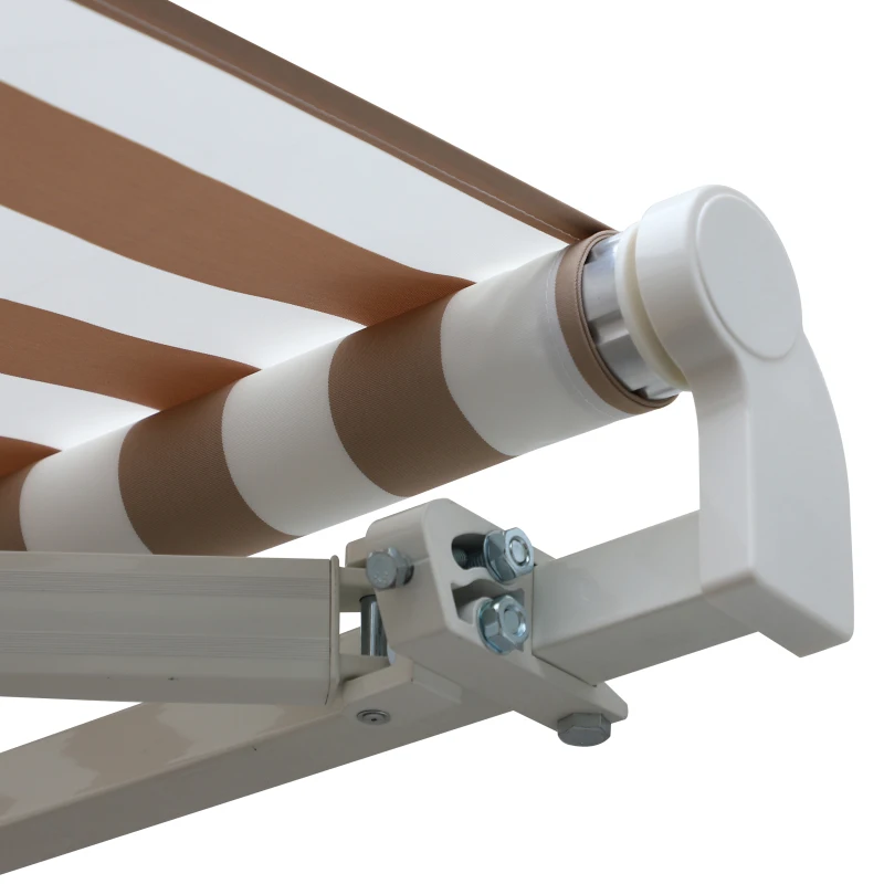 Outsunny 10' x 8' Manual Retractable Sun Shade Patio Awning