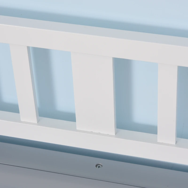 HOMCOM Wooden Toy Box Storage Chest Seating Bench Organizer for Kids Ottoman with Safety Hinge