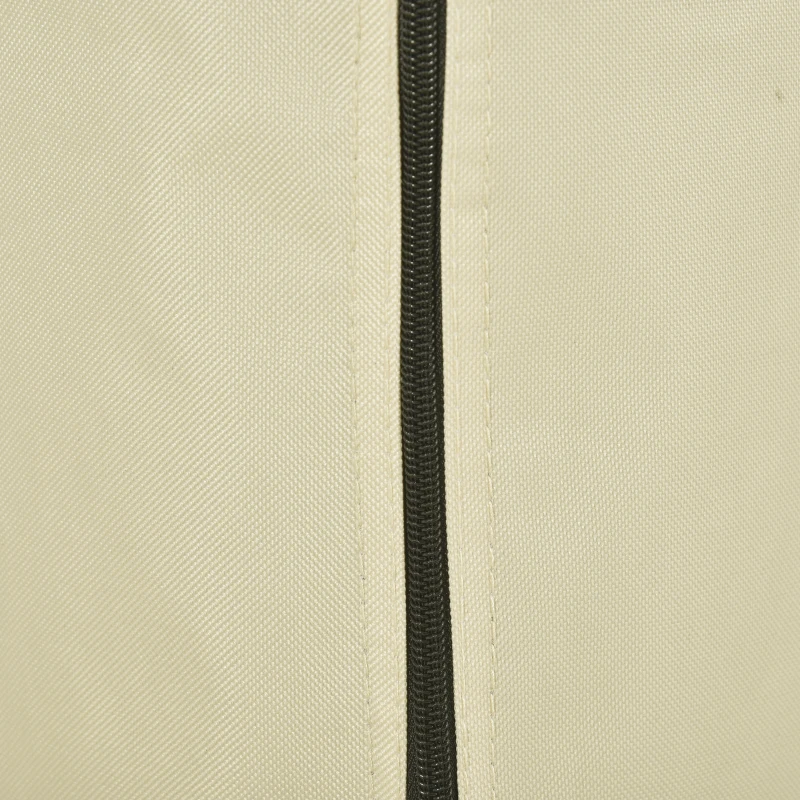 Outsunny Cantilever Patio Umbrella Cover, Outdoor Market Umbrella Protector with Zipper and Cord Lock, Beige and Coffee