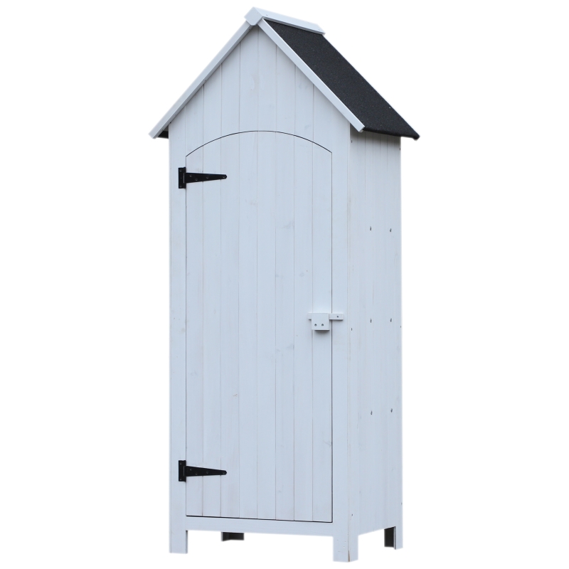 Outsunny Garden Storage Shed Backyard Tool Cabinet Tool Organizer with Asphalt Roof