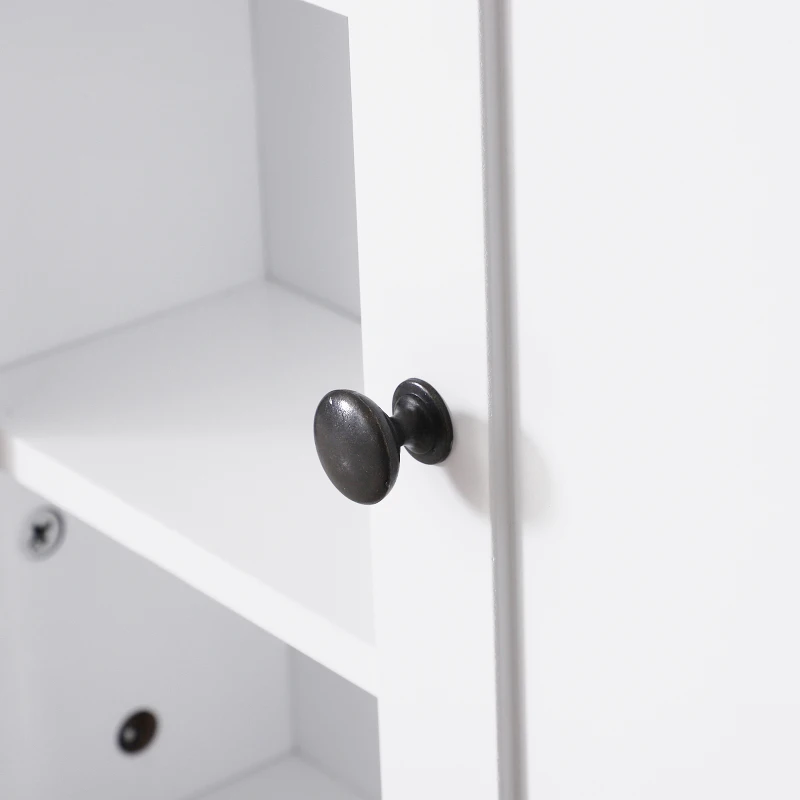 HOMCOM Wall Mounted Bathroom Cabinet Home Organiser Closet Kitchen Pantry Storage Shelves White